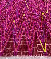 Пайетки на трикотаже W фуксия