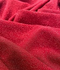 Трикотаж люрекс красный